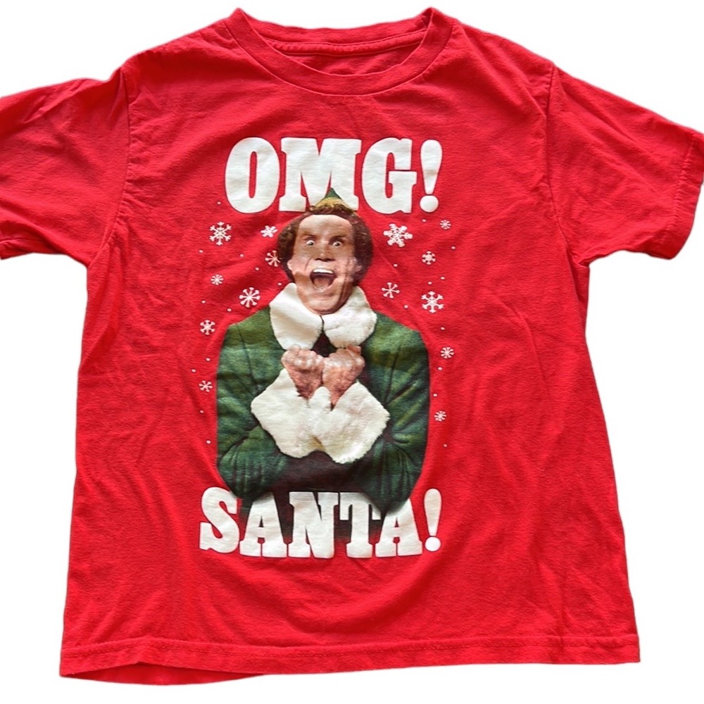 Kid’s Elf Christmas Short Sleeve Shirt sz S